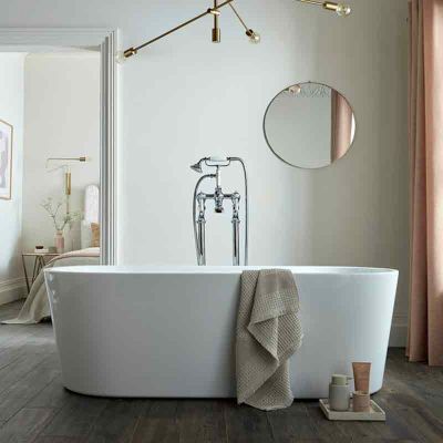 BC Designs Viado Acrymite® Acrylic Bath 1580mm x 740mm - Gloss White - BAS005