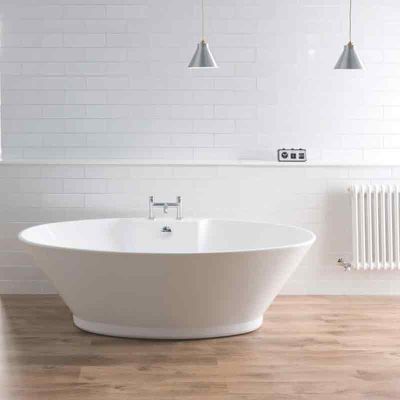 BC Designs Chalice Major Acrymite® Acrylic Bath 1780mm x 935mm - Gloss White - BAS015