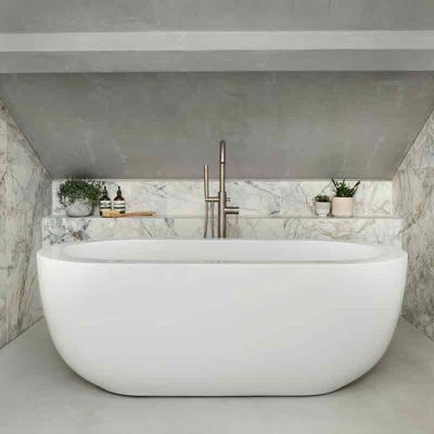 BC Designs Ovali Acrymite® Acrylic Bath 1805mm x 850mm - Gloss White - BAS020