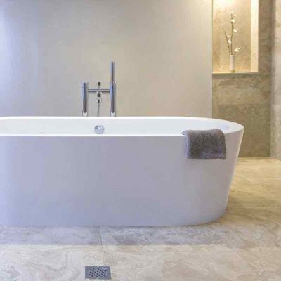 BC Designs Plazia Acrymite® Acrylic Bath 1780mm x 800mm - Gloss White - BAS040