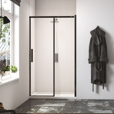 Merlyn Black Sliding Shower Door 1700mm - BLKFSL1700H