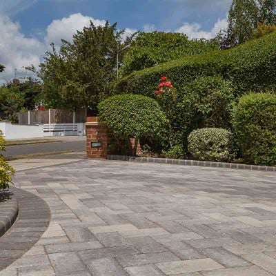 Brett Delta Block Paving (Poole) Rectangular 50mm Brick Pack of 288 - Silver Haze - DLP50SH