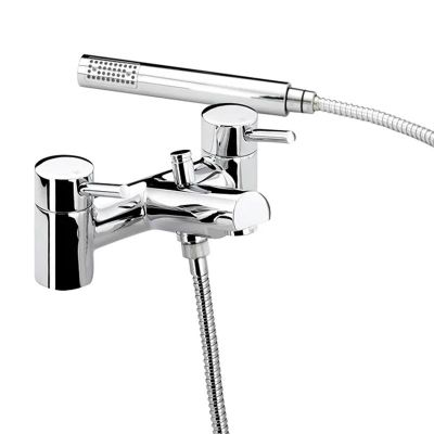 Bristan Prism Pillar Bath / Shower Mixer Tap - Chrome - PM BSM C
