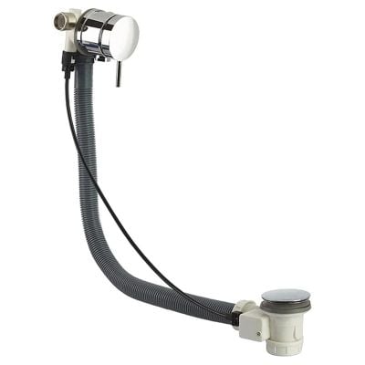 Bristan Free Flow Filler Bath Waste With Overflow - Chrome - W BATH09 C