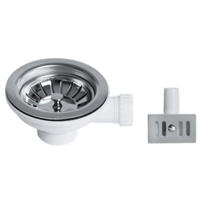 Bristan Economy Basket Strainer Sink Waste with Overflow - Chrome - W SNK4 C