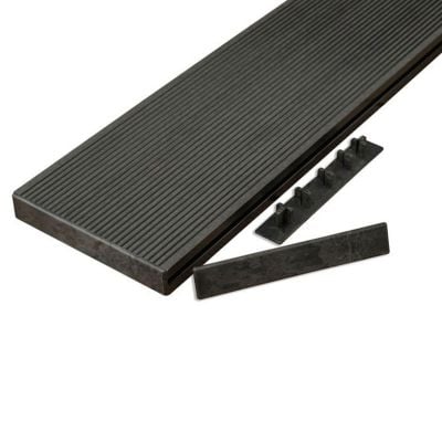 Cladco WPC End Cap Covers For Hollow Board - Charcoal - WPCEB