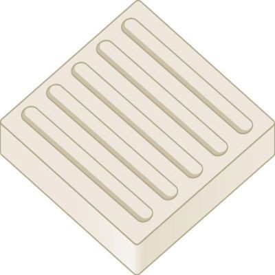 Brett Tactile Commercial Paving Directional 50mm Pack of 36 - Natural - DPF50GY