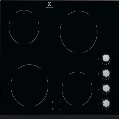 Electrolux 60cm Electric Hob - Black - EHF6140FOK
