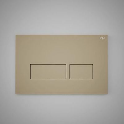 RAK Ceramics Ecofix Dual Flush Plate with Rectangular Push Plates Matt Cappuccino - FSRAKPPL006514