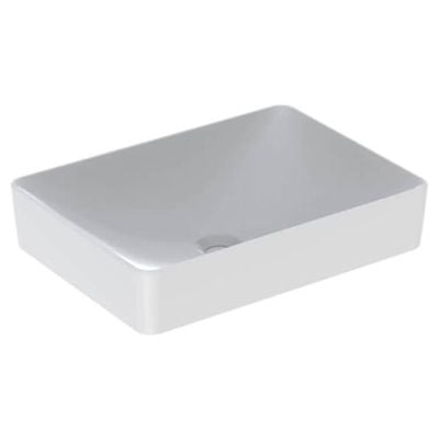 Geberit Variform 550 x 400mm Rectangular Lay-On Basin 0 Tapholes Without Visible Overflow - 500.779.01.2