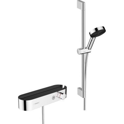 hansgrohe Pulsify Select S Shower System 105 3jet Relaxation With Hand Shower And Thermostat - Chrome - 24260000