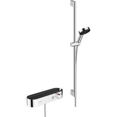 hansgrohe Pulsify Select S Shower System 105 3jet Relaxation With Hand Shower, Thermostat, And Shower Hose - Chrome - 24270000