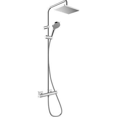 hansgrohe Vernis Shape Ecosmart Showerpipe 230 1jet With Thermostat - Chrome - 26097000