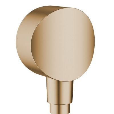 hansgrohe FixFit S Shower Wall Outlet with Non-Return Valve - Brushed Bronze - 26453140