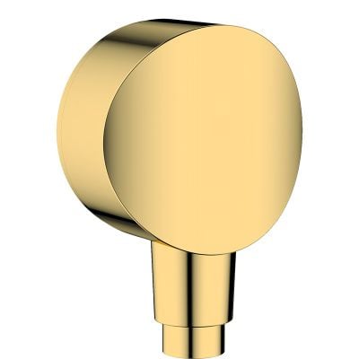 hansgrohe FixFit S Shower Wall Outlet with Non-Return Valve - Polished Gold-Optic - 26453990