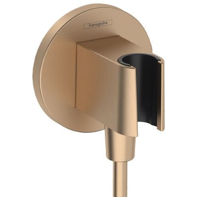 hansgrohe FixFit S Shower Wall Outlet with Shower Holder - Brushed Bronze - 26888140