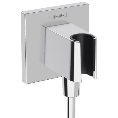 hansgrohe FixFit E Shower Wall Outlet with Shower Holder - Chrome - 26889000