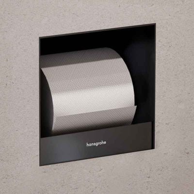 hansgrohe Xtrastoris Original Recessed Toilet Paper Holder - Matt Black - 56065670