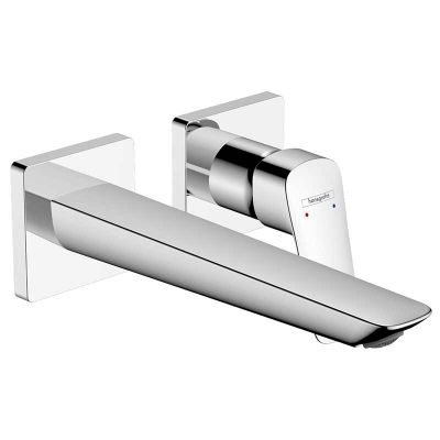 hansgrohe Logis Wall Mounted EcoSmart Basin Mixer Tap With 20.5cm Spout - Chrome - 71256000