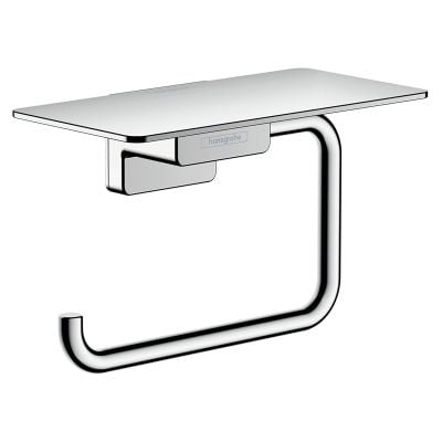 hansgrohe AddStoris Toilet Roll Holder with Shelf - Chrome - 41772000