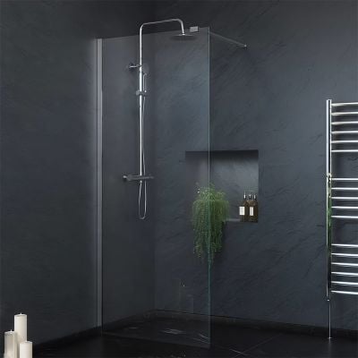Heritage & Luxe Anderton 800mm Wetroom Shower Screen - PBEN040