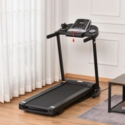 HOMCOM 500W Folding Treadmill - Black & Grey - A90-250V70