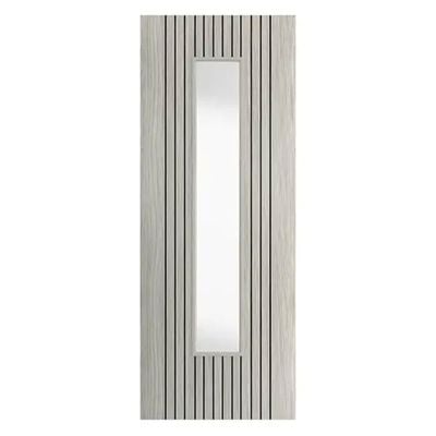 JB Kind Aria Grey Laminate Glazed Internal Door 1981x838x35mm - GARI29G