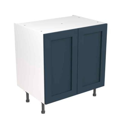 Kitchen Kit Shaker 800mm Base Cabinet - Ultra Matt - Indigo Blue - Flatpacked - FKKH1336
