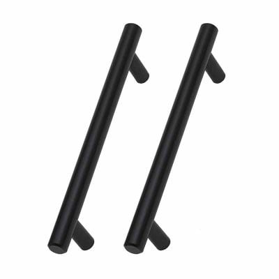 Kitchen Kit 167 T Bar Kitchen Cabinet Handles - Pack of 2 - Matt Black - KKHAND20