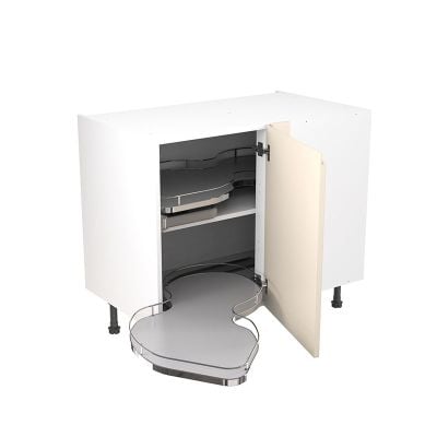 Kitchen Kit Rigid J-Pull 1000mm Blind Corner Base Cabinet With Nuvola Dual Handed Pull Out - Cashmere - RKKJ0165