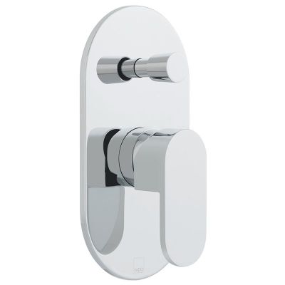 Vado Life Concealed Single Lever Wall Mounted Manual Shower Valve With Diverter - Chrome - LIF-147A-C/P