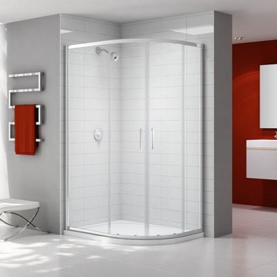 Merlyn Ionic Express Offset Quadrant Shower Enclosure - 2 Sliding Shower Door - 900x760mm - A0302C0