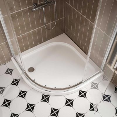 Merlyn MStone Quadrant Shower Tray 900mm with 90mm Waste - D90Q