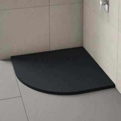 Merlyn Truestone Quadrant Shower Tray with Waste Black 900 x 900mm - T90QB