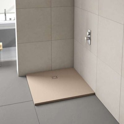Merlyn Truestone Square Shower Tray with Waste Sandstone 900 x 900mm - T90RTS