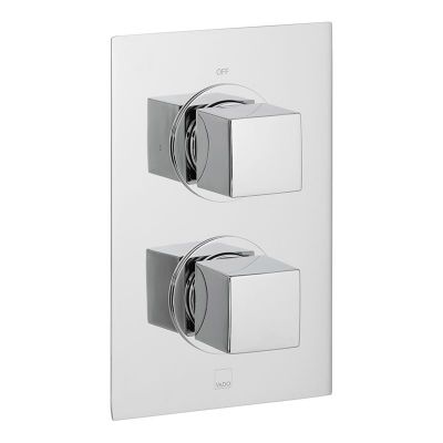 Vado Mix 1 Outlet 2 Handle Concealed Thermostatic Shower Valve Wall Mounted - Chrome - MIX-148D-C/P