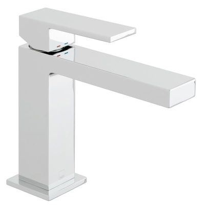 Vado Notion Slimline Mono Basin Mixer Smooth Bodied Single Lever Deck Mounted Without Clic-Clac Waste - Chrome - NOT-200/SB-C/P
