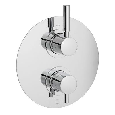 Vado Origins 1 Outlet 2 Handle Concealed Thermostatic Shower Valve Wall Mounted - Chrome - ORI-148D-C/P