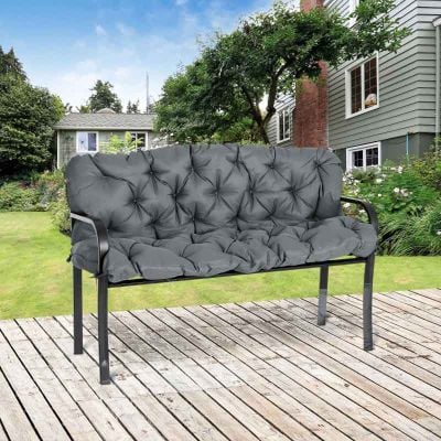 Outsunny 3 Seater Garden Bench Cushion - Dark Grey - 84B-136V71CG