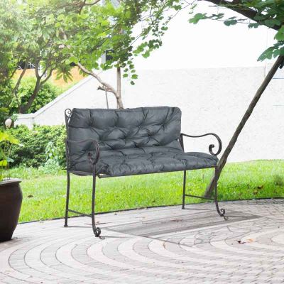 Outsunny 2 Seater Garden Bench Cushion - Dark Grey - 84B-137V71CG