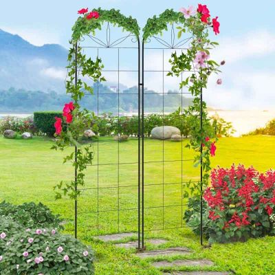 Outsunny Trellis - Pack of 2 - Black - 84H-053V00BK