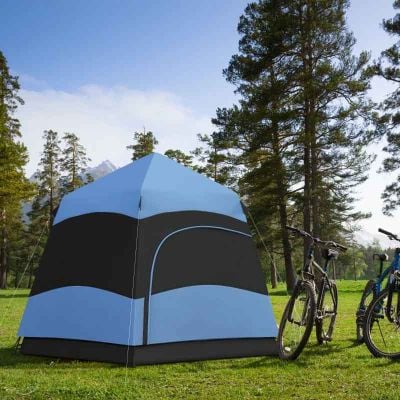 Outsunny 4 Man Tent - Blue - A20-056V00BU