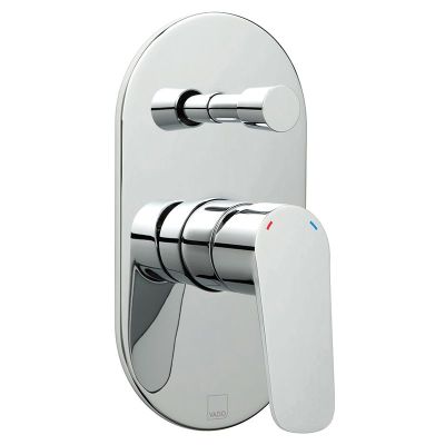 Vado Photon Concealed Single Lever Wall Mounted Manual Shower Valve With Diverter - Chrome - PHO-147A-C/P