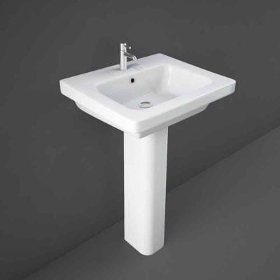 RAK Ceramics Resort 50cm - 1 Tap Hole - Alpine White - RST0501AWHA