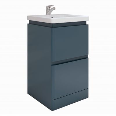 RAK Ceramics Resort 500mm Floor Standing Vanity Unit - Denim Blue - RAKRSTFSU50604