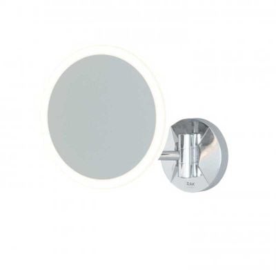 RAK Ceramics Demeter Plus LED Illuminated Round 3x Magnifying Mirror With Magnetic Pull Out Switch 213x200x72mm - RAKDEM5003