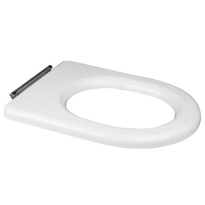 RAK Ceramics Commercial Compact Toilet Seat for Rimless Toilet Pans - White - RAKSEAT008 Image