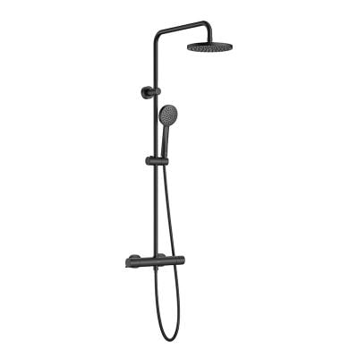 Roca Victoria Thermostatic Shower Column - Matt Black - A5A9F18NB0