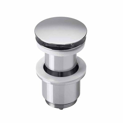 Roca Aqua Slotted Basin or Bidet Waste with Automatic Plug Chrome - 505400000