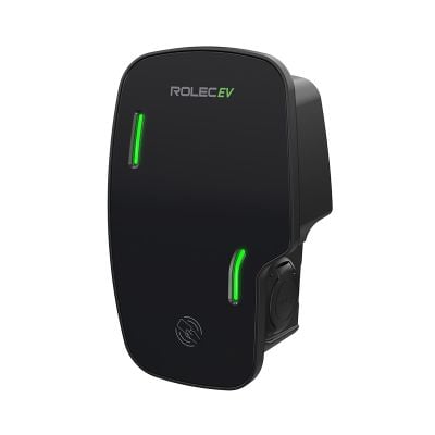 Rolec Zura Smart EV Charger - 2 x up to 7.4kw Type 2 Socket - Black - ROLEC3030B